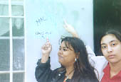 women and graffiti